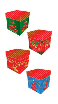 TORRE DE CUBOS MICROCORRUGADO NAVIDEÑO SERIE 2 MATE