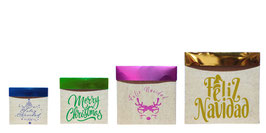 CUBO RESPLANDOR NAVIDAD 25X25