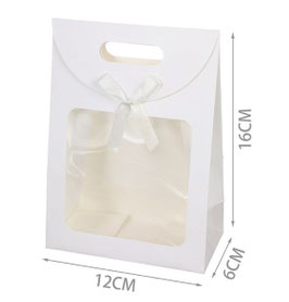 BOLSA KRAFT CON ASA TROQUELADA Y VENTANA 643853