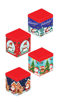 TORRE DE CUBOS NAVIDEÑO DIAMANTE CON BARNIZ SERIE 1