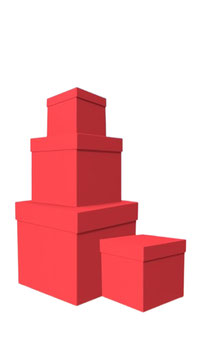 TORRE DE CUBOS RIGIDOS COLOR ROJO
