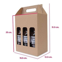CAJA PARA 3 CERVEZAS TIPO LONCHERA