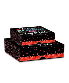 CAJA RIGIDA CAMISERA GRANDE NEGRA TU ME HACES