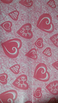 PAPEL FRANCES CORAZONES GRANDES ROJOS