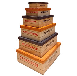 CAJA DE MADERA RECTANGULAR TAPA BASE 28X20X9 TOP SECRET
