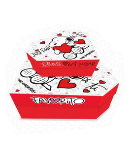 CAJA DE CORAZON SNOOPY