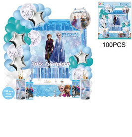 SETS DE GLOBOS FELIZ CUMPLEAÑOS FROSEN BX-D