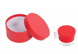 CAJA DE JOYERIA CIRCULAR LISA 660133 ROJA