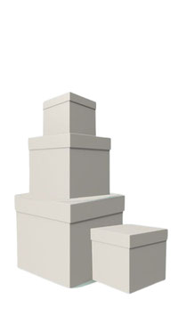 TORRE DE CUBOS RIGIDOS COLOR BEIGE