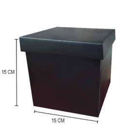 CUBO COLOR NEGRO 15X15