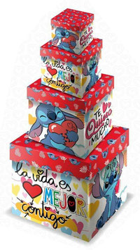 TORRE DE CUBOS RIGIDOS STICH TE QUIERO MUCHO