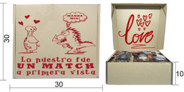 CAJA PARA DESAYUNOS MICROCORRUGADO DOBLE IMPRESION VINTAGE LOVE
