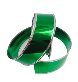 LISTÓN ALAMBRADO METALICO VERDE FILO PLATA ANCHO 9