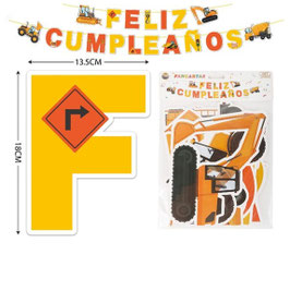 PANCARTA O BANDERIN FELIZ CUMPLEAÑOS ESCABADORA DS06115