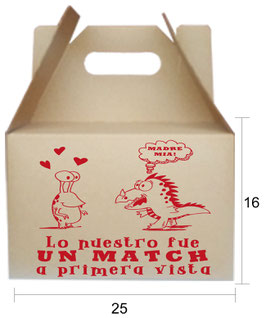 CAJA LONCHERA DESAYUNADOR ARMABLE MICROCORRUGADO VINTAGE NAVIEÑO
