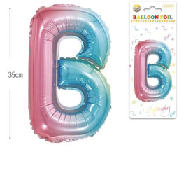 GLOBO LETRA B METALICO MULTICOLOR 100 CM