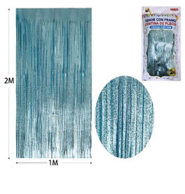 CORTINA DE FLECOS COLOR AZUL CIELO DS05881