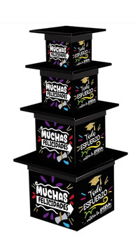 TORRE DE CUBOS CON VIRRETE NEGRO