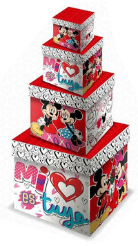 TORRE DE CUBOS RIGIDOS MICKEY Y MIMI AMOR