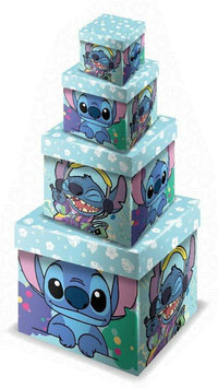 TORRE DE CUBOS PLASTIFICADOS RIGIDOS STICH AZUL