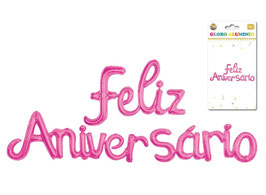 GLOBO LETRERO FELIZ ANIVERSARIO BUGAMBILIA DS03247
