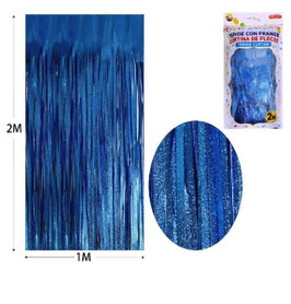 CORTINA DE FLECOS COLOR AZUL DS05884
