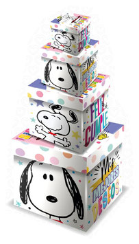 TORRE DE CUBOS RIGIDOS SNOOPY SIN BARNIZ