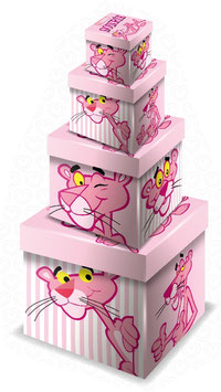 TORRE DE CUBOS PLASTIFICADOS RIGIDOS PANTERA ROSA