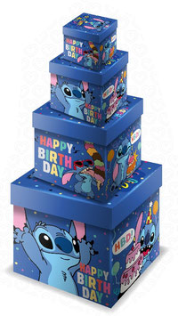 TORRE DE CUBOS PLASTIFICADOS RIGIDOS STICH FIESTA
