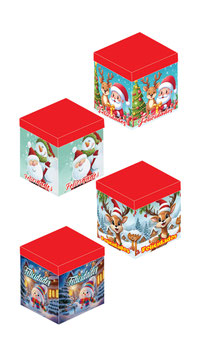 TORRE DE CUBOS NAVIDEÑO DIAMANTE CON BARNIZ SERIE 2