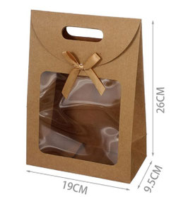 BOLSA KRAFT CON ASA TROQUELADA Y VENTANA 643856
