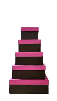 TORRE CAJA BASE FONDO NEGRO TAPA ROSA
