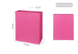 BOLSA PLASTIFICADA VERTICAL JUMBO 660403 ROSA MEXICANO