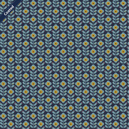 007 Beschichtete Baumwolle GRAPHIC-FLOWER-NAVY