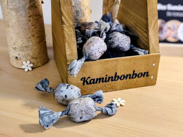 Das Kaminbonbon im rustiklen Tragerl - Inhalt 15 graue Kaminbonbons