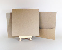 STOK 23PZ Pocket Flapless Book (14,5x14,5) NATURAL KRAFT