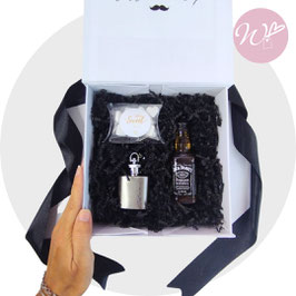 WEDDING BOX "S": MINI FIASCHETTA + JACK DANIEL'S 5CL + MENTINE