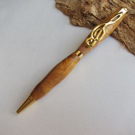 Stylo bille 'CLÉ DE SOL' 24k en abricotier