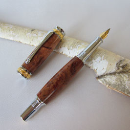 Stylo plume Everest de LUXE 22k et rhodium  avec cristal de Swarowski