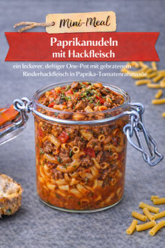 Paprikanudeln mit Hackfleisch