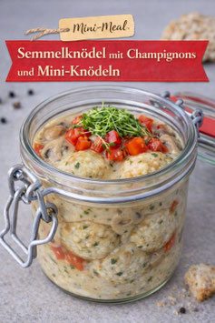 Semmelknödel mit Champignon-Rahmsoße