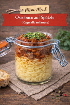 Ossobuco auf Spätzel (Ragù alla milanese)