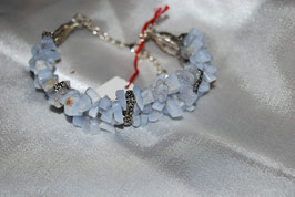 Bracelet Calcédoine bleue