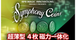 Symphony Coins -US Quarter / シンフォニー コイン（超薄型 ４枚 磁力一体化）【クォーター】
