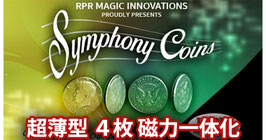 Symphony Coins -English Penny / シンフォニー コイン（超薄型 ４枚 磁力一体化）【イングリッシュ ペニー】