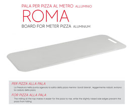 Pala "ROMA" per pizza al metro in ALLUMINIO