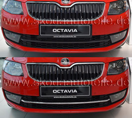 Dekorleiste für Stoßstangengrill CHROM-Optik - original - SKODA OCTAVIA III (5E)