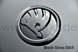 SKODA Emblem Logo BLACK GLOSS (V o. H) - original - OCTAVIA III