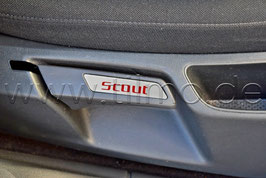 Blende "SCOUT" für Sitzverstellung Alu (L+R) - SKODA OCTAVIA II