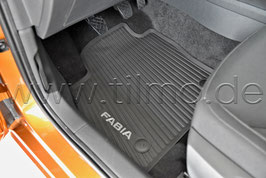 SET Gummifußmatten (vorne+hinten) GREY - original - SKODA FABIA IV (PJ)